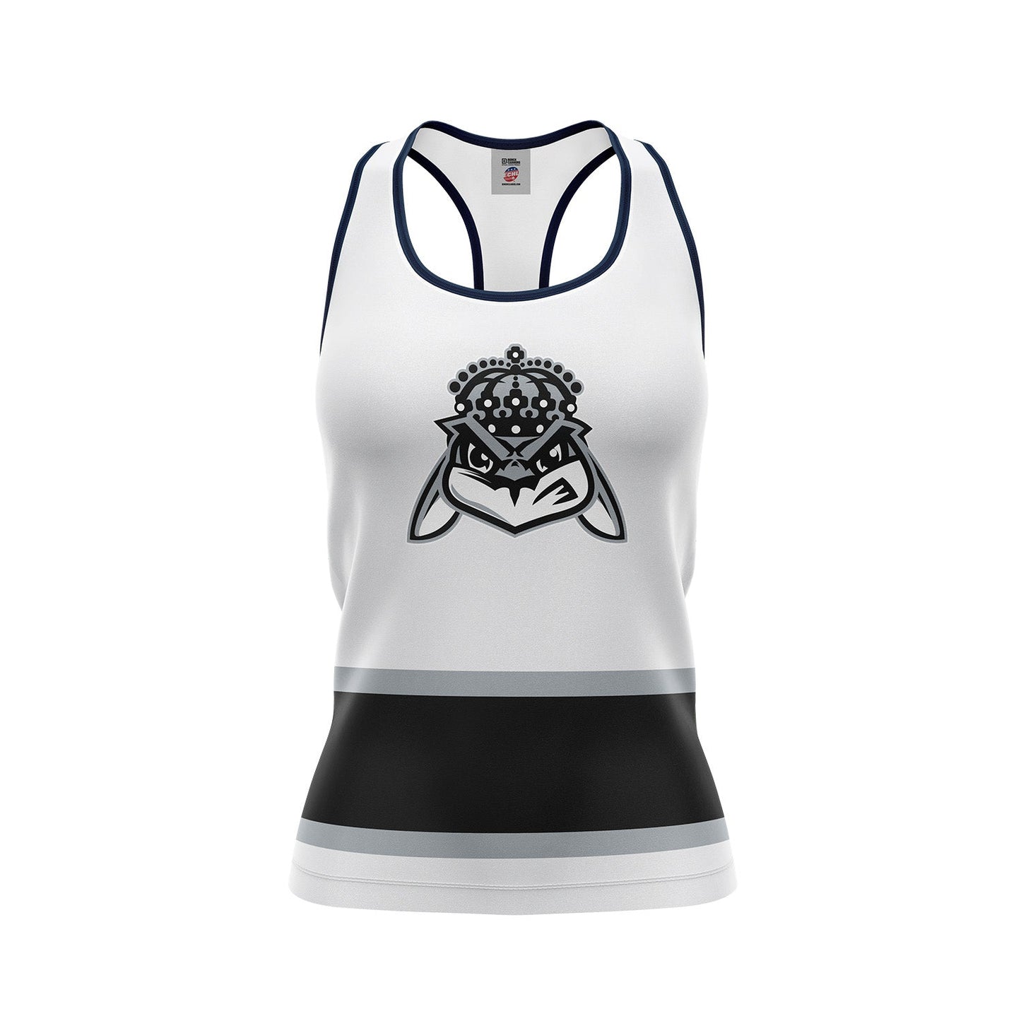Bench Clearers White Women's Racerback Hockey Tank