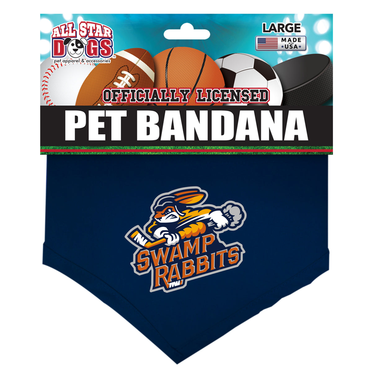 Greenville Swamp Rabbits Navy Bandana
