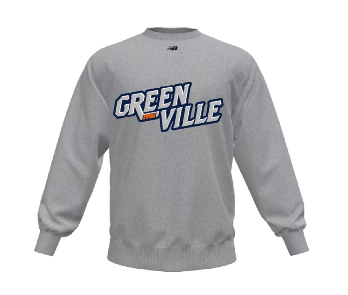 25-26 "Greenville" New Balance Gray Fleece Crewneck