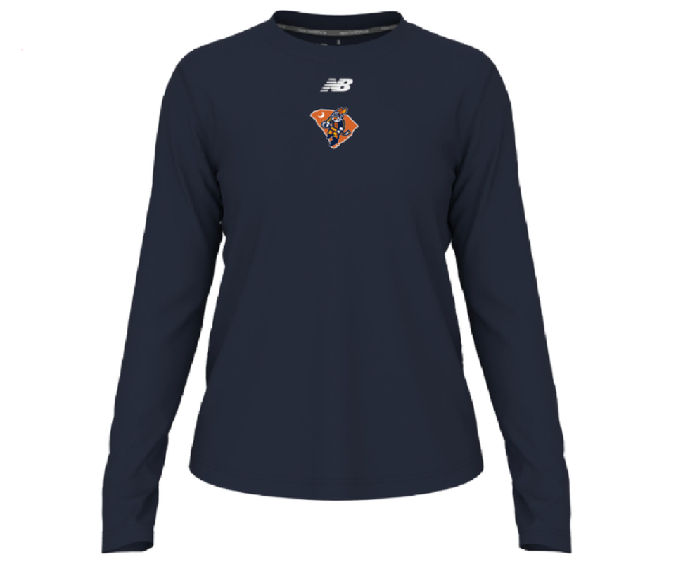 25-26 Womens New Balance Navy Tech Tee LS
