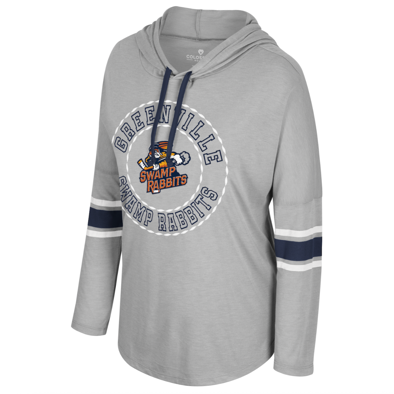 25-26 Colosseum Women's Gray Hooded Longsleeve Shirt