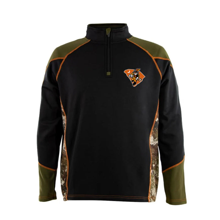 TrueTimber Adult Black & Camo 1/4 Zip