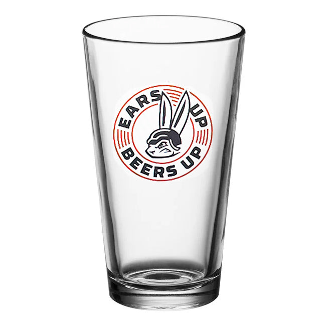Ears Up Beers Up Glass
