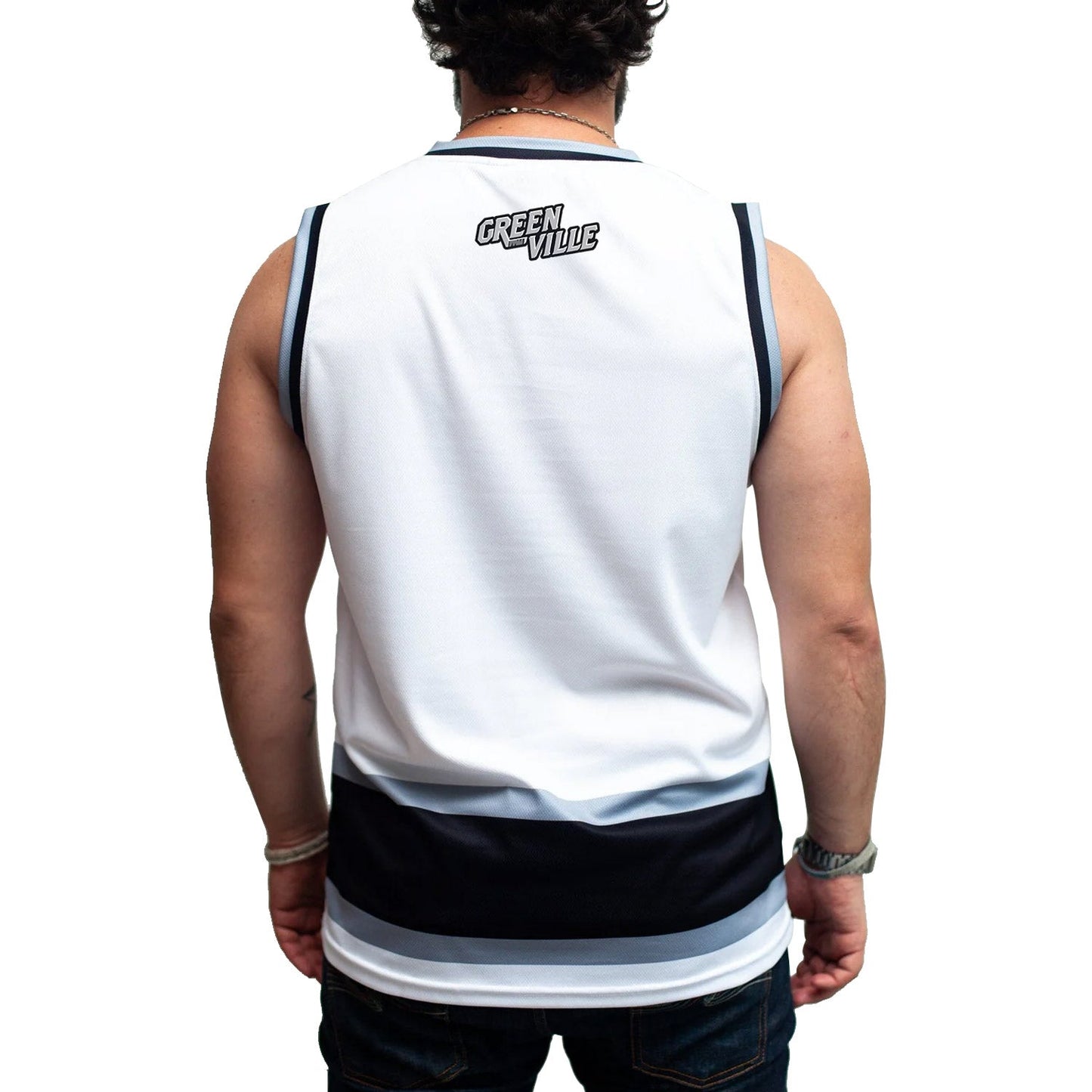 Bench Clearers "Rabbit King" White Hockey Tank