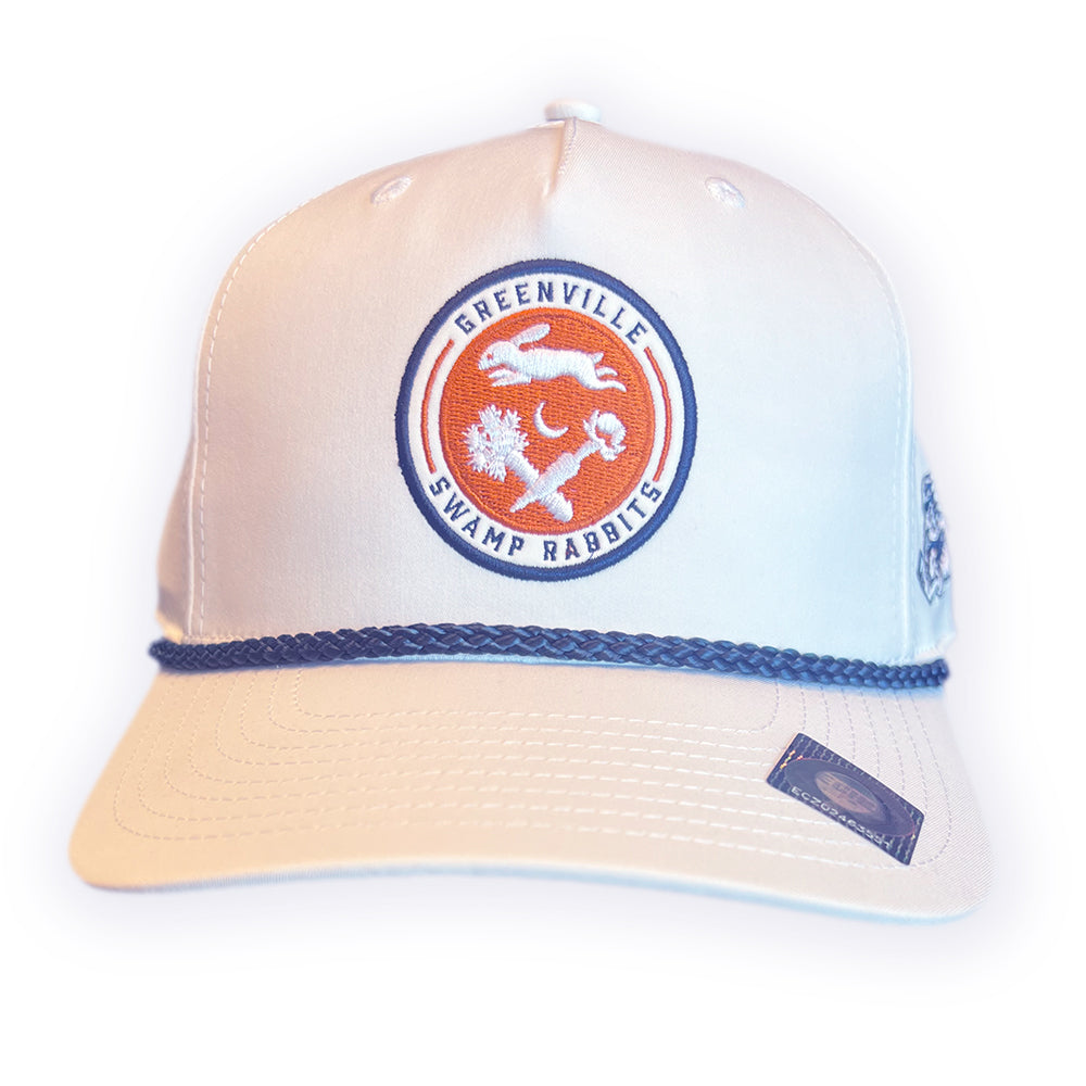 Retro White Rope w/ Stomper Snapback Hat