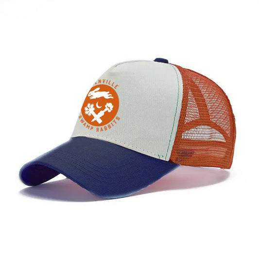 Retro Hat - Orange, Navy, Tan