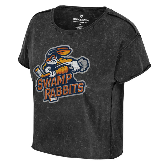 25-26 Womens Distressed Swamp Rabbits Cut-off Shirt