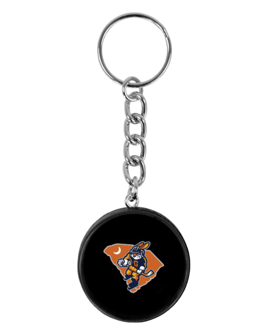 Swamp Rabbits State Puck Keychain