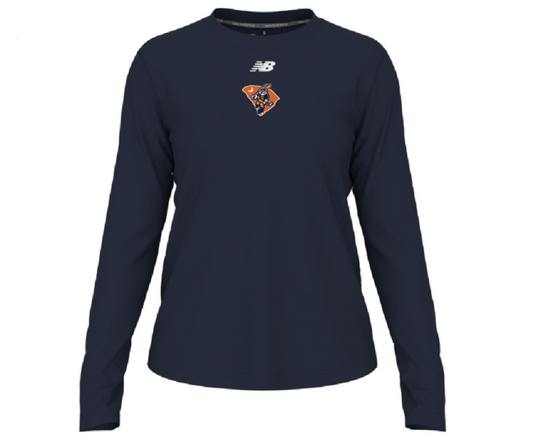 25-26 Womens New Balance Navy Tech Tee LS