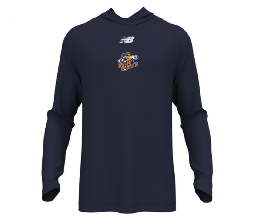 25-26 Youth New Balance Navy Athletic Hoodie Primary Logo