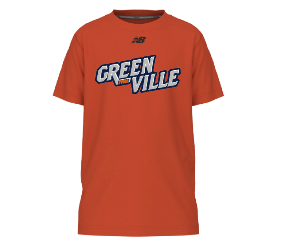 25-26 Youth New Balance Orange "Greenville" SS Tee
