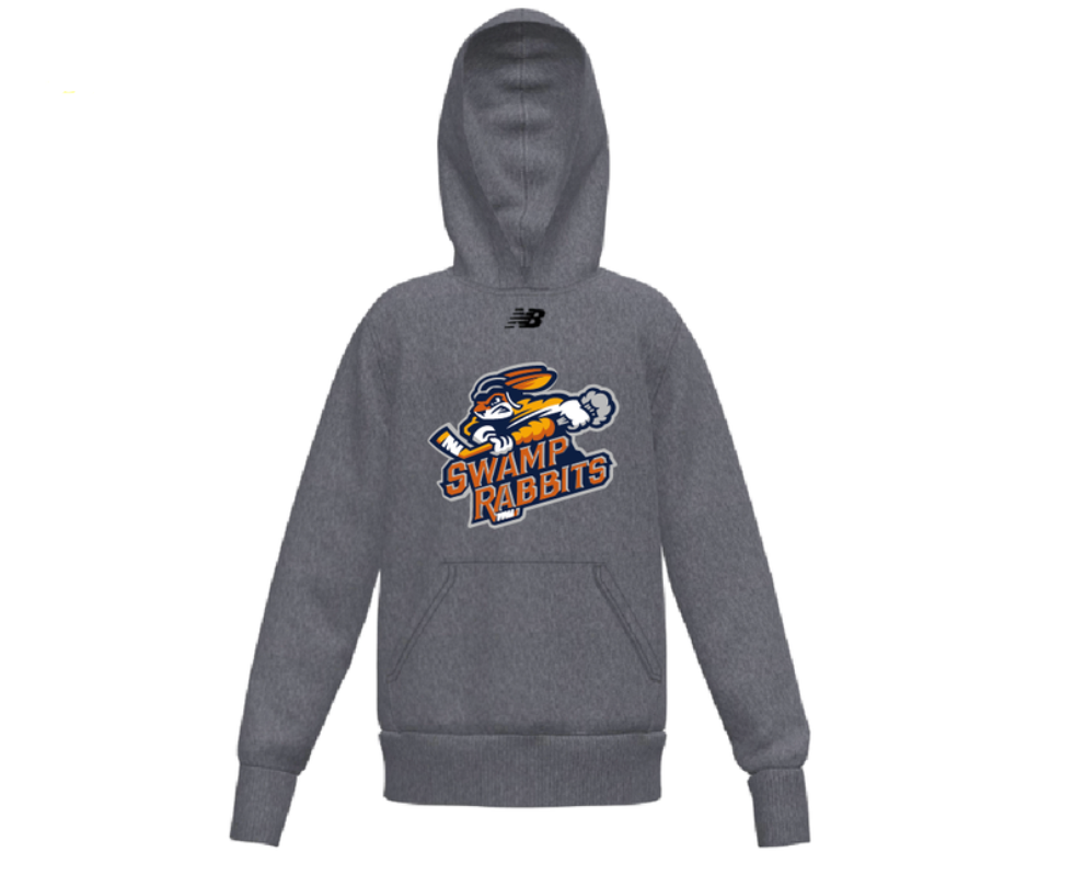 25-26 Youth New Balance Gray Primary Logo Hoodie