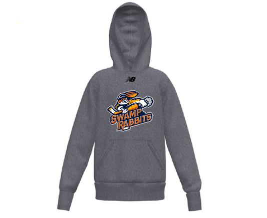 25-26 Youth New Balance Gray Primary Logo Hoodie