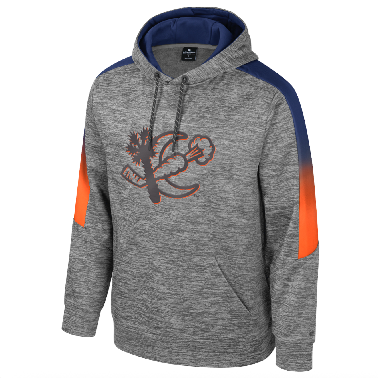 25-26 Colosseum Men's Swamp Rabbits Nickel Grey Hoodie