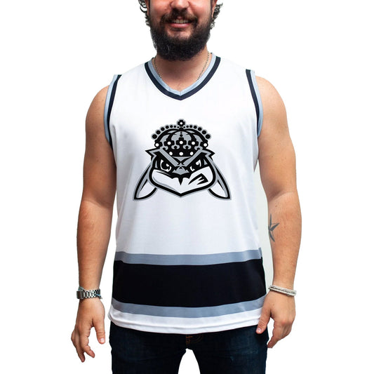 Bench Clearers "Rabbit King" White Hockey Tank
