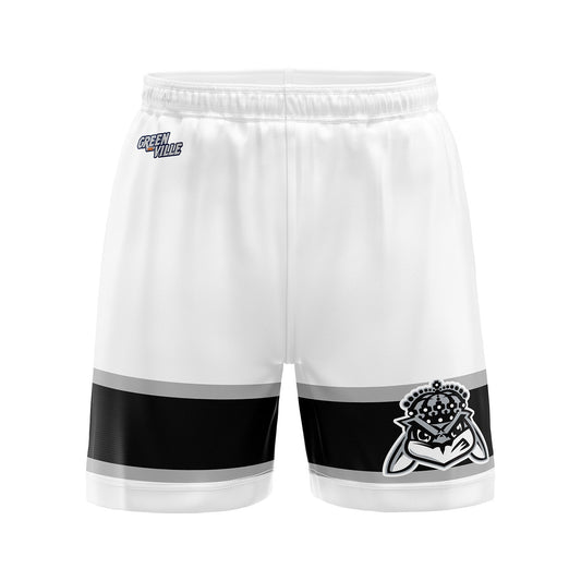 Bench Clearers White Hockey Shorts