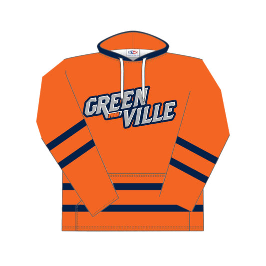 Greenville Jersey Style Hoodie Orange