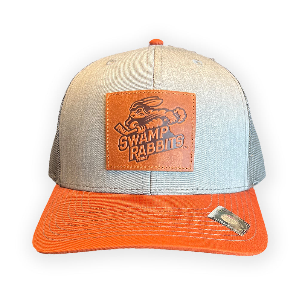 Swamp Rabbit Hat Gray Leather Patch Richardson Hat – Swamp Rabbits Shop