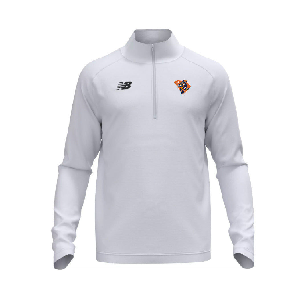 25-26 White New Balance Mens 1/4 Zip
