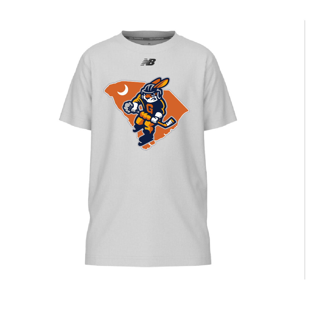 25-26 Youth New Balance State Logo White